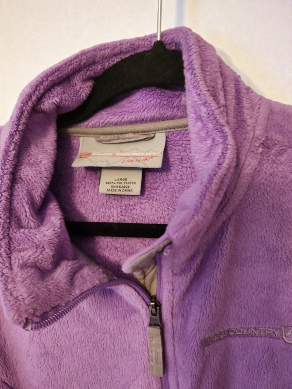 💜 Free Country Fleece Jacket | Size Large | Cozy Zip Up | Soft Warm Layer 💜 - Picture 5 of 11